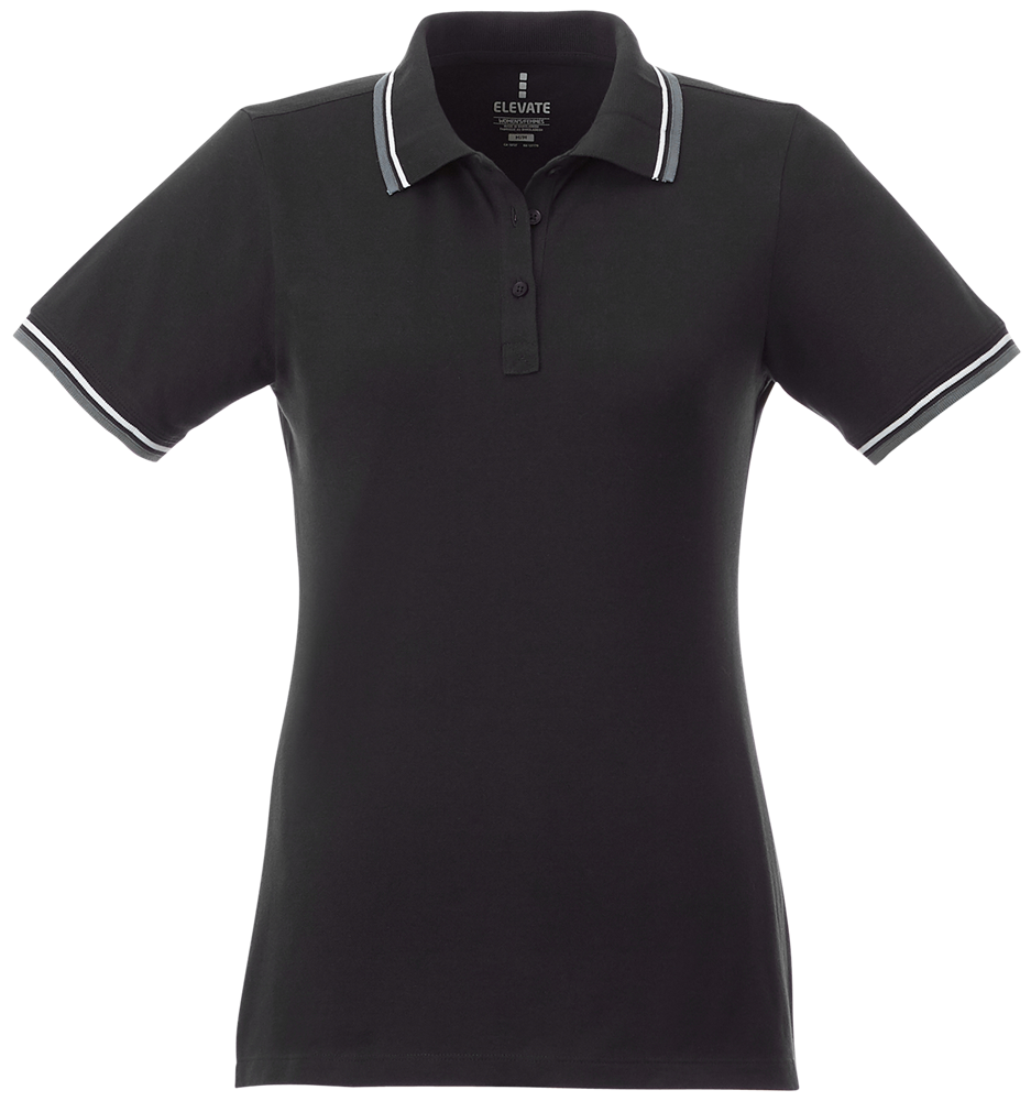 Fairfield Poloshirt mit weißem Rand für Damen