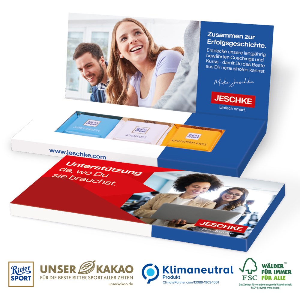 Präsentbox „Business“ mit Ritter SPORT Mini, Klimaneutral, FSC®
