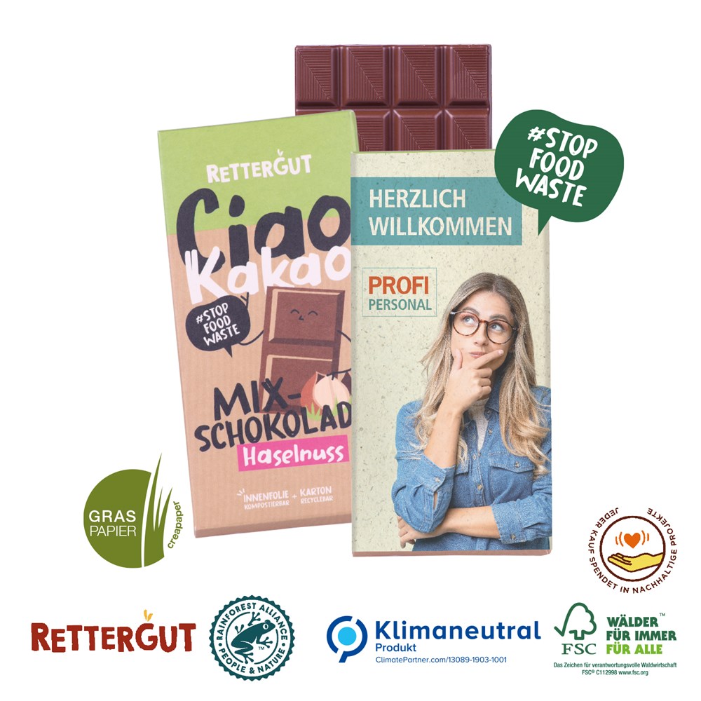 RETTERGUT Mixschokolade, 80 g, Klimaneutral, FSC®