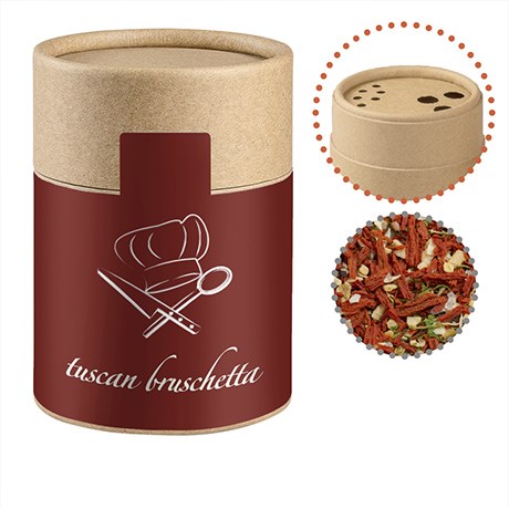 Gewürzmischung Toskanische Bruchetta, ca. 50g, Biologisch abbaubarer Eco Pappstreuer Midi