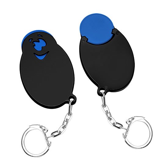 Chiphalter mit 1€-Chip "Gesicht" mit Kette