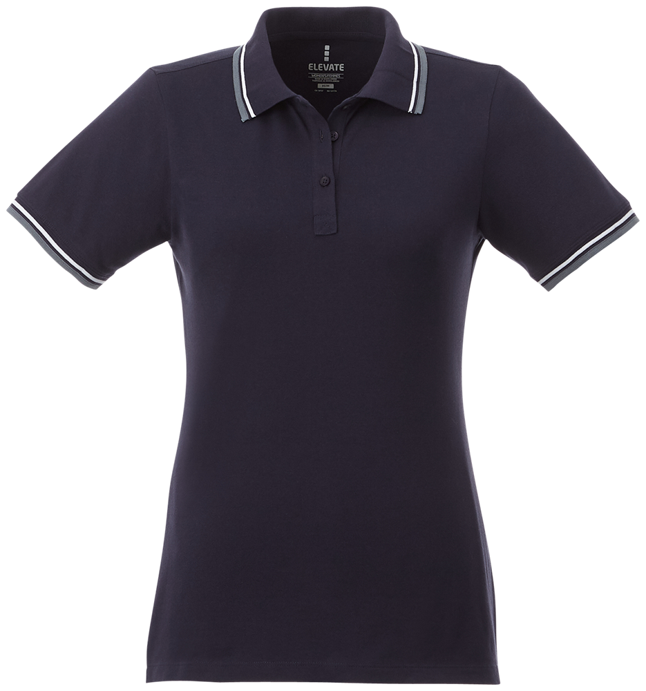 Fairfield Poloshirt mit weißem Rand für Damen
