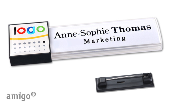 Namensschild amigo® square doming Namensschild amigo® square doming