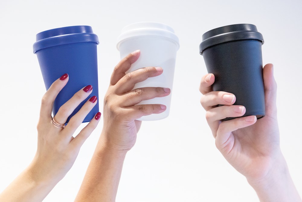 Wiederverwendbarer doppelwandiger Kaffeebecher 300ml