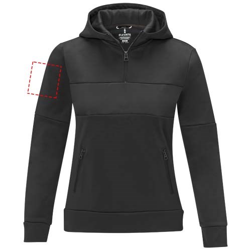 Sayan Kapuzenpullover mit halbem Reißverschluss für Damen