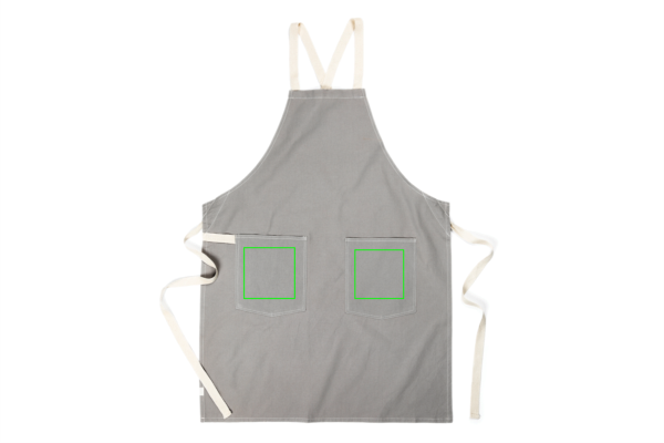 VINGA Sovano Schürze, 250gr/m² | Tasche (max 120 x 120 mm) | grau (± ...