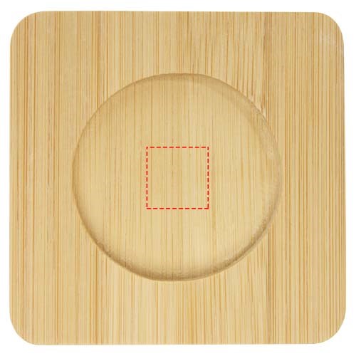 Manti 2-teiliger 100 ml doppelwandiger Glasbecher mit Bambusuntersetzer 