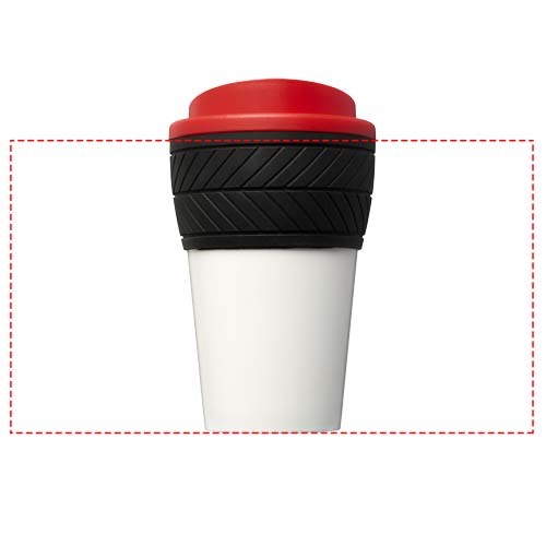 Brite-Americano® 350 ml Isolierbecher mit Schutzring Reifen-Design