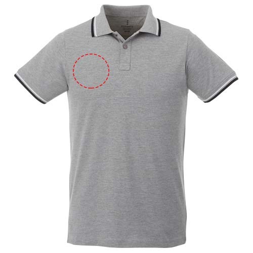 Fairfield Poloshirt mit weißem Rand für Herren
