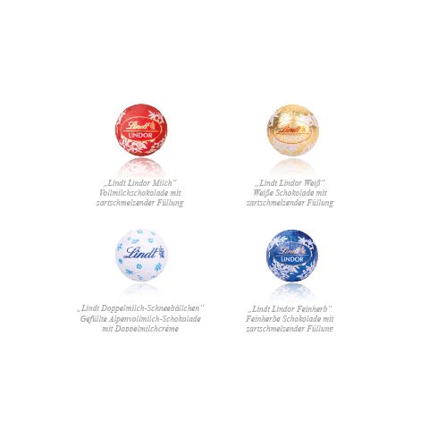 Tisch-Adventskalender Lindt "Gourmet Edition", Inlay aus Papier