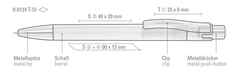 CANDY transparent SI Druckkugelschreiber