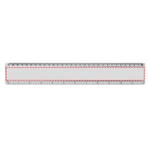 Ellison 30 cm Kunststofflineal mit Papiereinlage