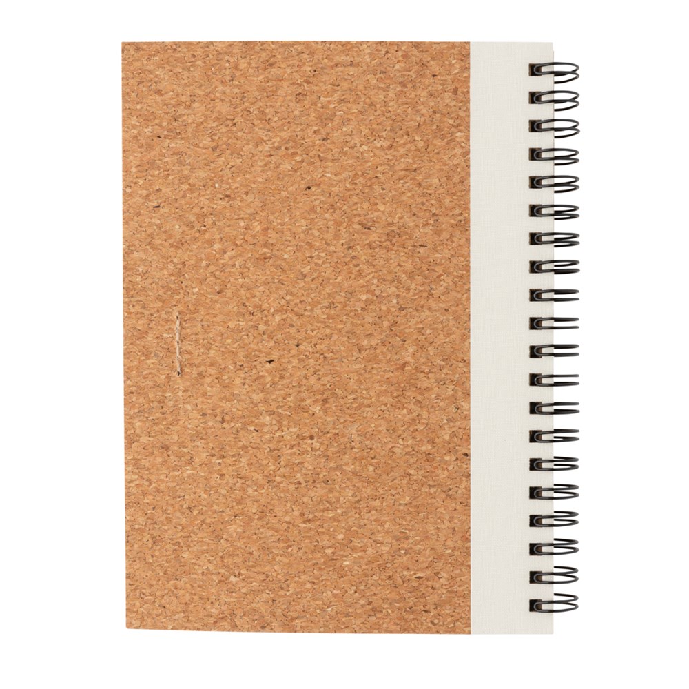 Kork Spiral-Notizbuch mit Stift