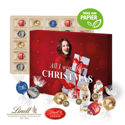 Adventskalender Lindt Lindor mit Santa & Engel Adventskalender Lindt Lindor mit Santa & Engel