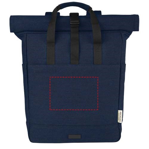 Joey 15" GRS Rolltop Laptop-Rucksack aus recyceltem Canvas 15 L