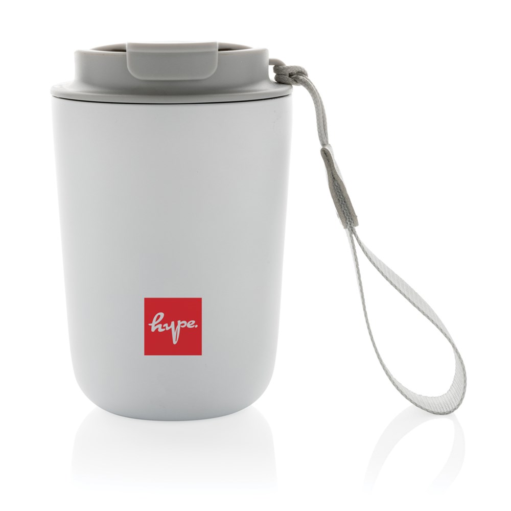 Cuppa Vakuumbecher aus RCS-Stahl mit Umhängeband