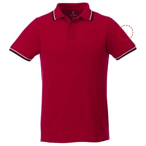 Fairfield Poloshirt mit weißem Rand für Herren