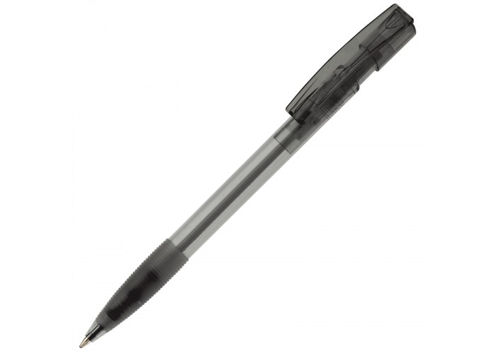 Kugelschreiber Nash Transparent mit Gummigriff