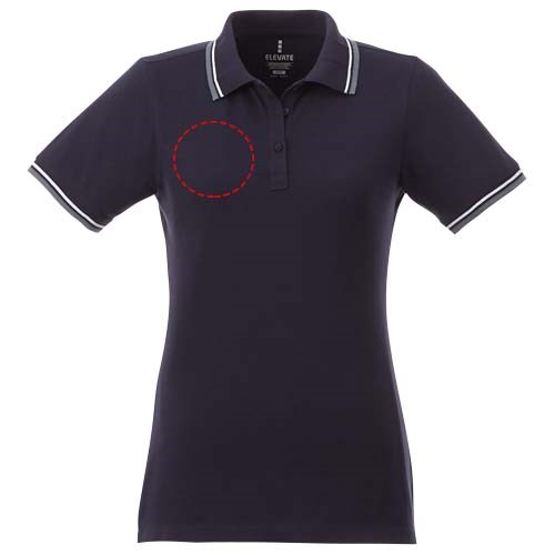 Fairfield Poloshirt mit weißem Rand für Damen
