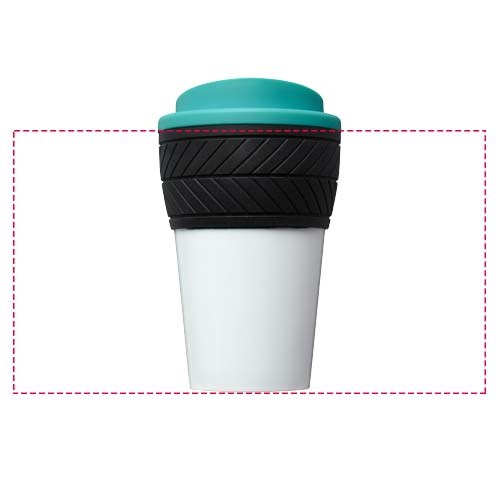 Brite-Americano® 350 ml Isolierbecher mit Schutzring Reifen-Design