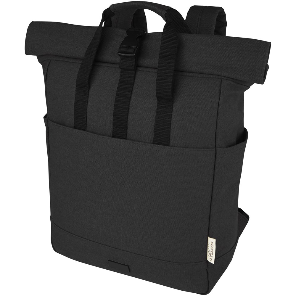 Joey 15" GRS Rolltop Laptop-Rucksack aus recyceltem Canvas 15 L