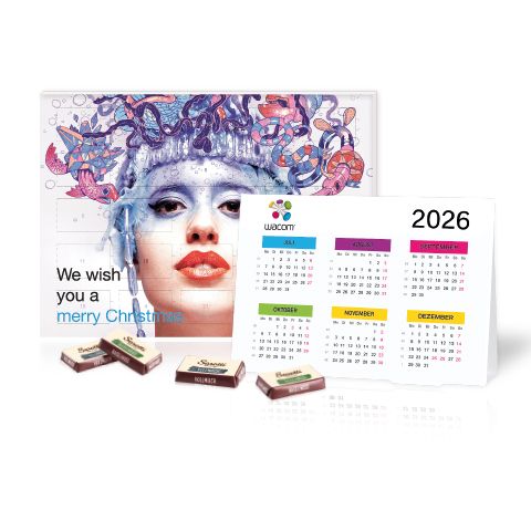 „2 in 1“ Marken-Adventskalender Sarotti mit Jahresplaner „2 in 1“ Marken-Adventskalender Sarotti mit Jahresplaner