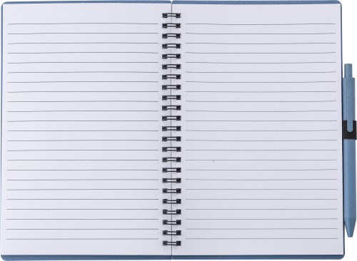 Notizbuch und Kugelschreiber aus Weizenstroh Massimo