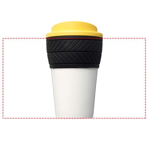 Brite-Americano® 350 ml Isolierbecher mit Schutzring Reifen-Design