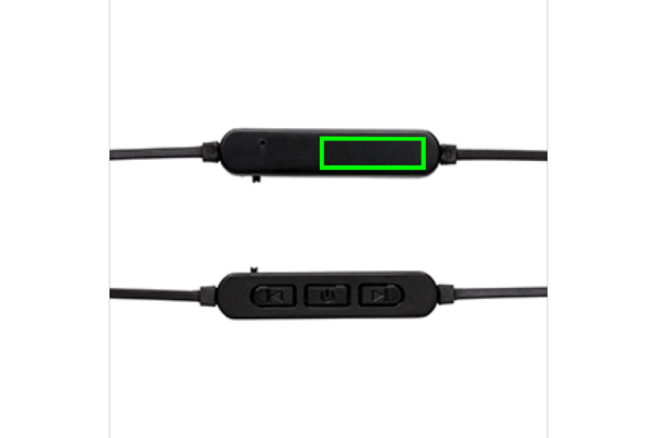 Wireless Ohrhörer mit leuchtendem Logo