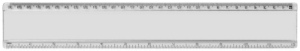 Ellison 30 cm Kunststofflineal mit Papiereinlage