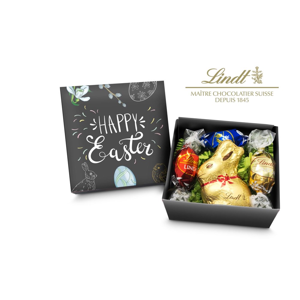Lindt Osternest - Goldhase und 3 Lindor Mini-Eier, auch in individueller Schachtel