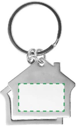 Schlüsselanhänger aus Zink-Aluminium in Hausform Amaro