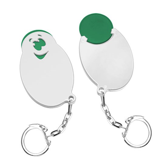 Chiphalter mit 1€-Chip "Gesicht" mit Kette