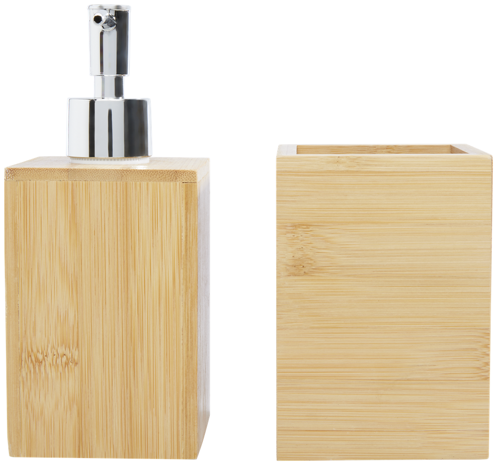 Hedon 3-teiliges Bambus Badezimmer-Set