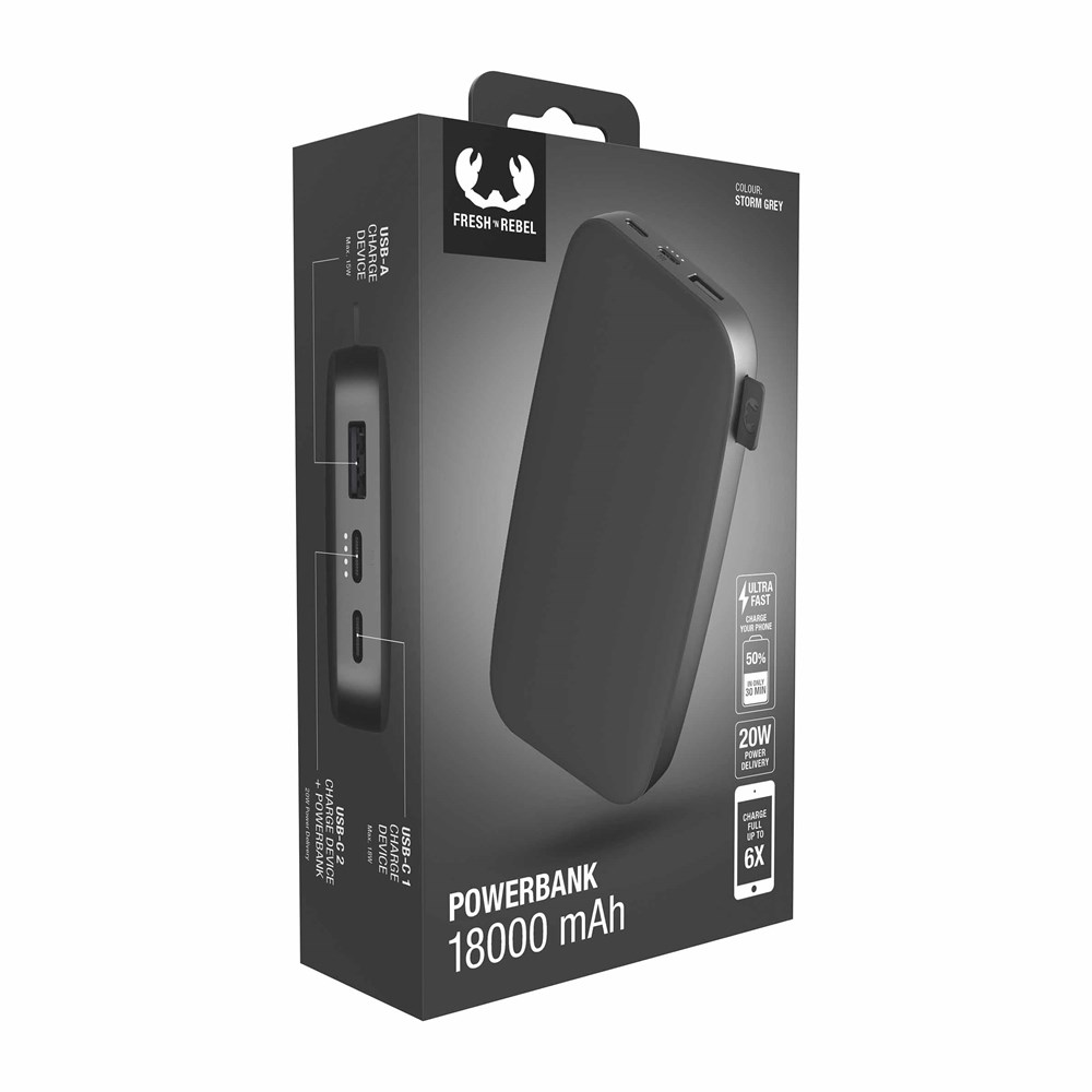 Fresh 'n Rebel Powerbank 18000 mAh USB-C