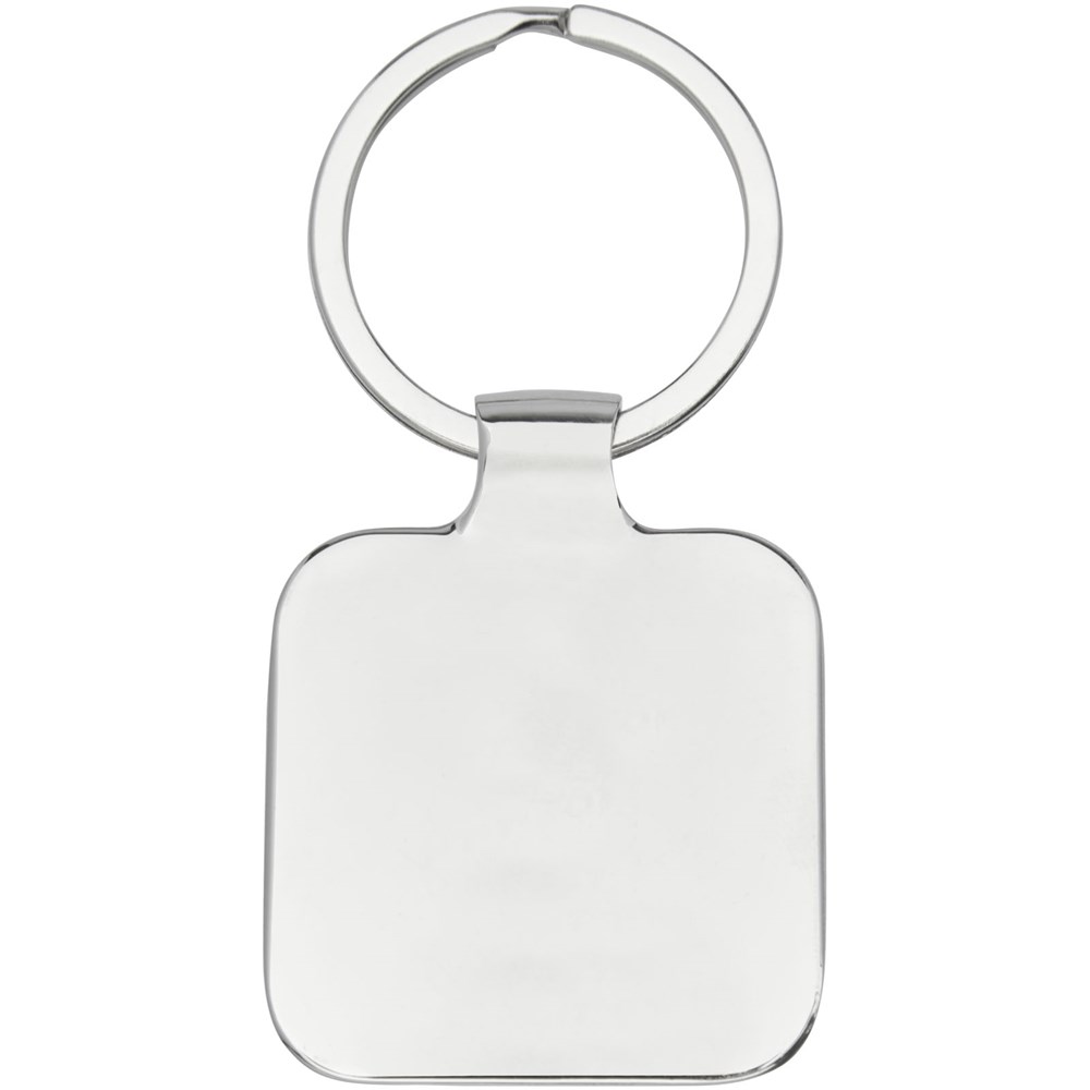 Piero laserfähiger, quadratischer Schlüsselanhänger aus PU-Leder