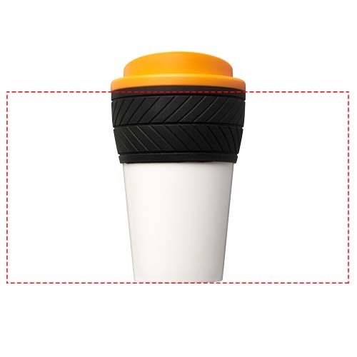 Brite-Americano® 350 ml Isolierbecher mit Schutzring Reifen-Design