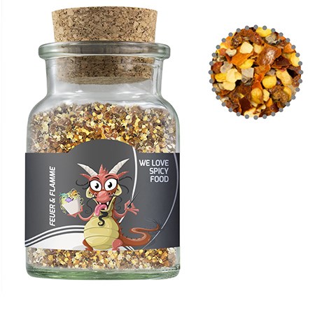 Gewürzmischung Feuer und Flamme, ca. 75g, Korkenglas