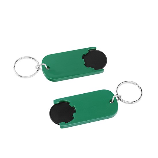 Chiphalter mit 1€-Chip "Alpha" mit Schlüsselring