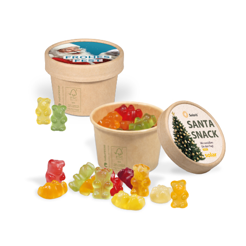 Werbe Fruchtgummi Paperbox mit Einleger