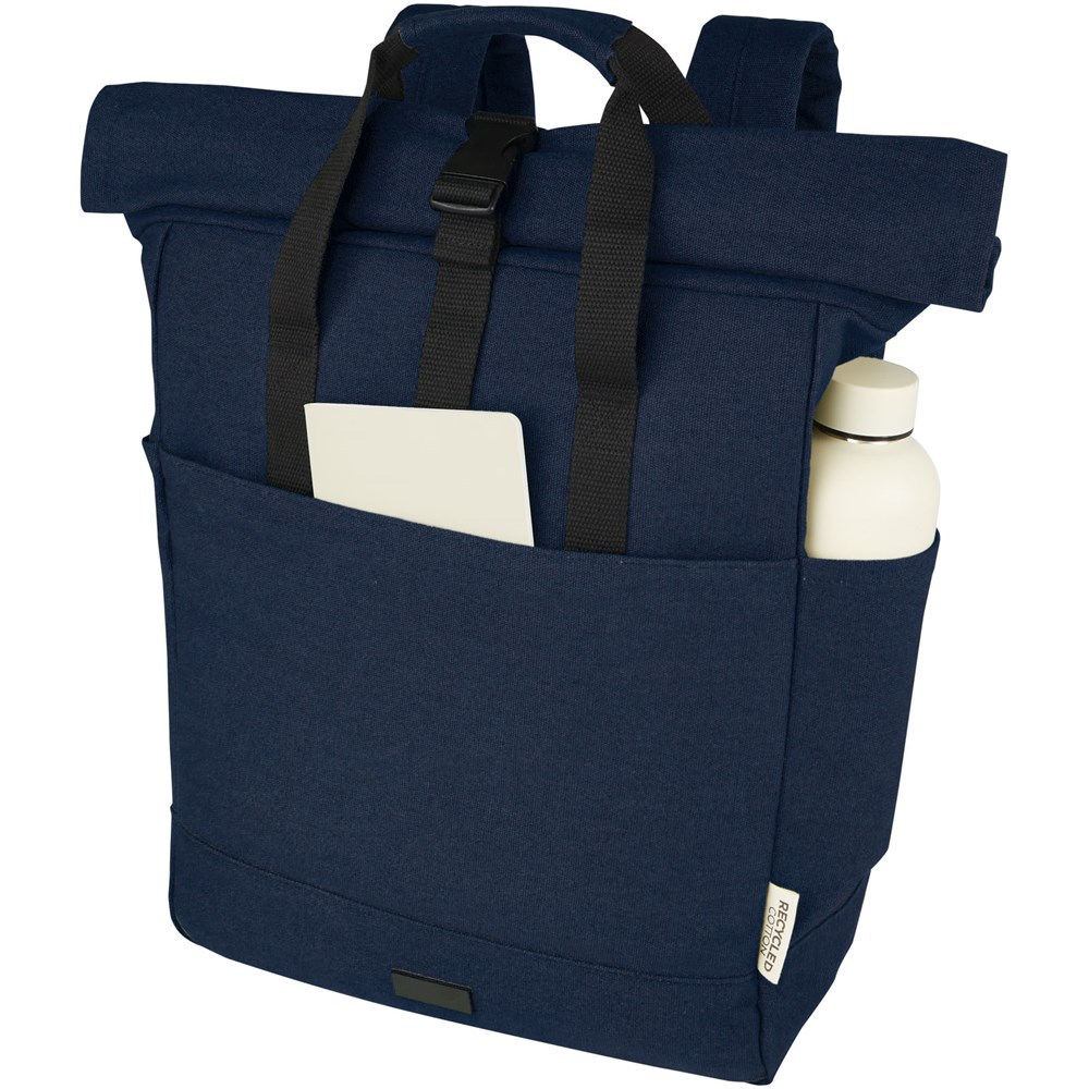 Joey 15" GRS Rolltop Laptop-Rucksack aus recyceltem Canvas 15 L