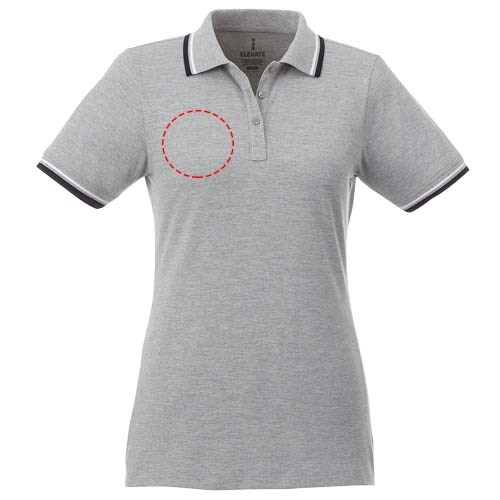 Fairfield Poloshirt mit weißem Rand für Damen