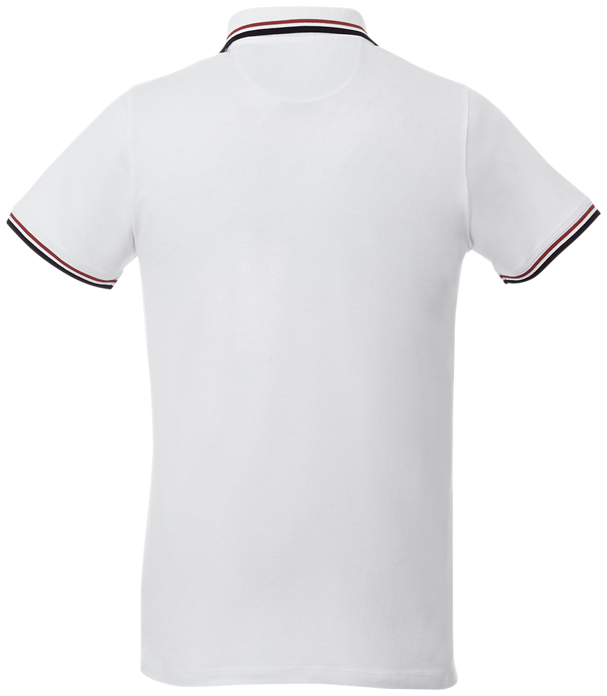 Fairfield Poloshirt mit weißem Rand für Herren