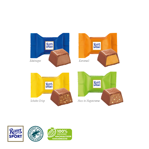 Tisch-Adventskalender mit Ritter SPORT Schokowürfel Tisch-Adventskalender mit Ritter SPORT Schokowürfel