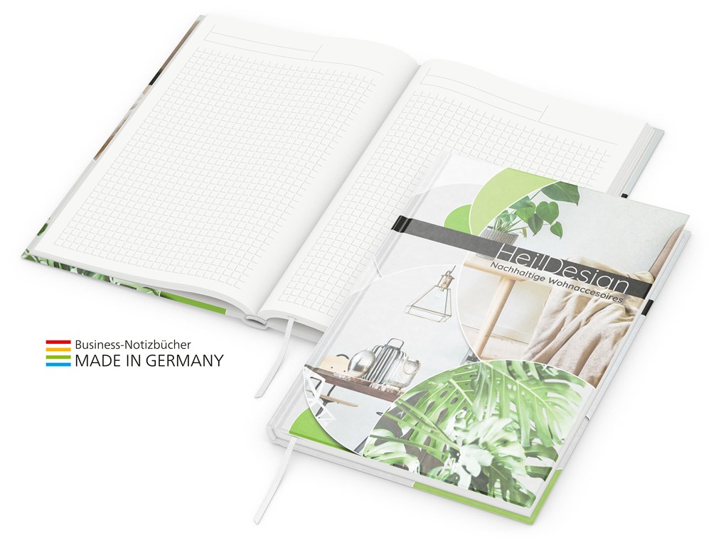 Note-Book green+blue inkl. 4C-Druck