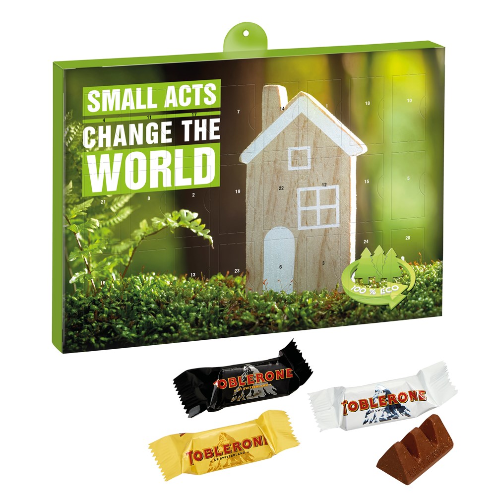 Premium Präsent-Adventskalender "Eco" mit Toblerone Mini Mix