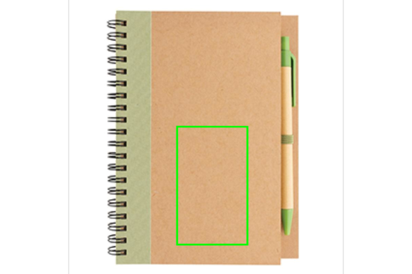 Kraft Spiral-Notizbuch mit Stift