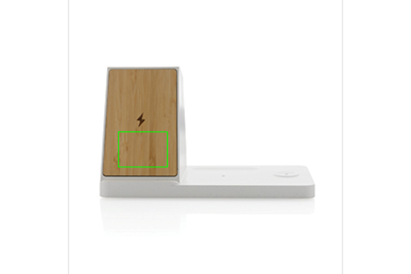 Ontario 15W 3-in-1 Charger aus RCS rec. Kunststoff & Bambus