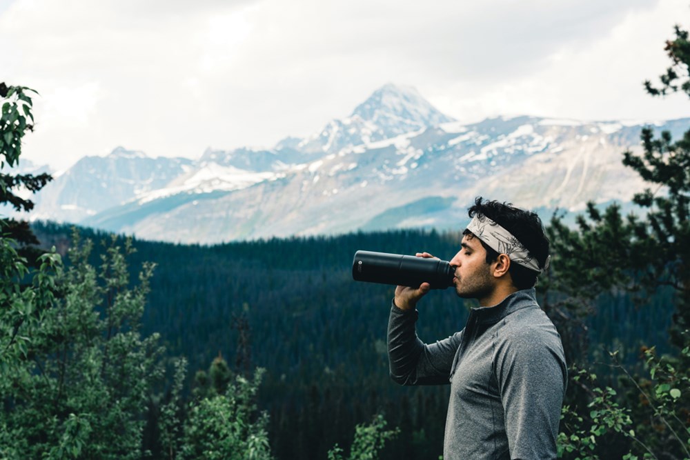 Swiss Peak  2-in-1 Stainless Steel Flasche mit Griff