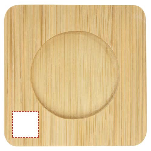 Manti 2-teiliger 100 ml doppelwandiger Glasbecher mit Bambusuntersetzer 